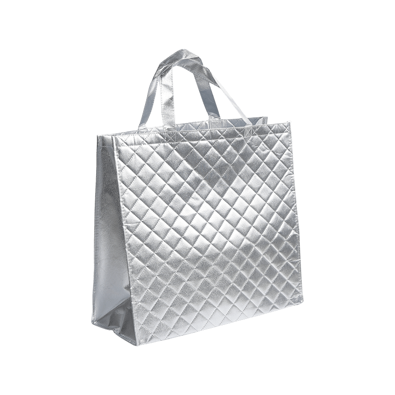 Spacious Metallic Quilted Reusable Tote Bag