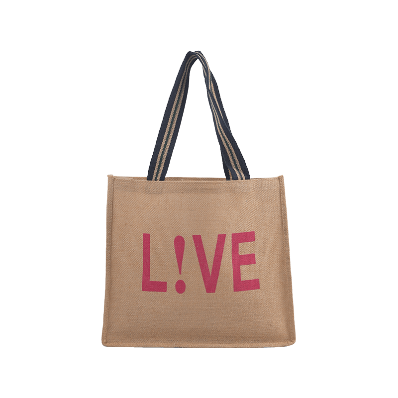 Printed Hand Burlap Bag