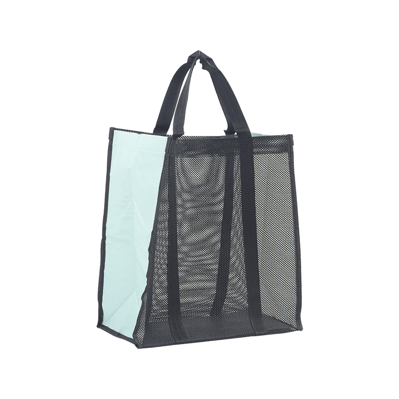 Foldable mesh transparent tote bag